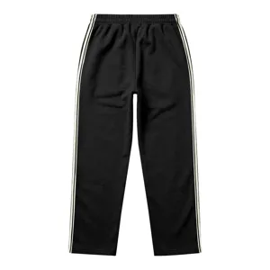 Herren schwere gefütterte Jogginghose mit Seitenstreifen, lässige gerade Freizeithose.