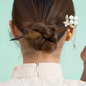Handgemachte Maiglöckchen Haarnadel Vintage chinesische Holz Haarnadel Quaste Zubehör