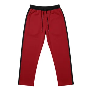 Men's heavyweight fleece-lined sweatpants featuring stylish side stripes and loose casual fit.