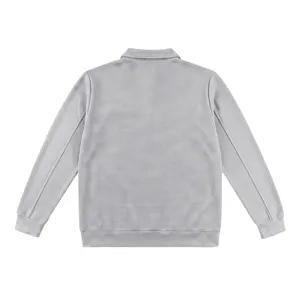 Heren grijs wafelbreisel revers jas lange mouwen casual kleding detailweergave mooi