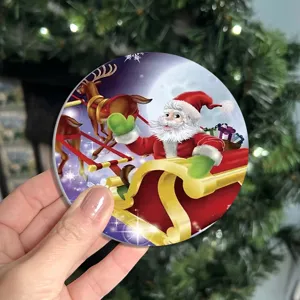 Natale silicone sottobicchiere rotondo isolato tappetino decorazione della casa