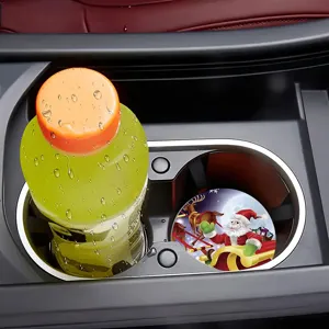 Sottobicchiere di Natale in silicone rotondo tappetino antiscivolo isolamento.