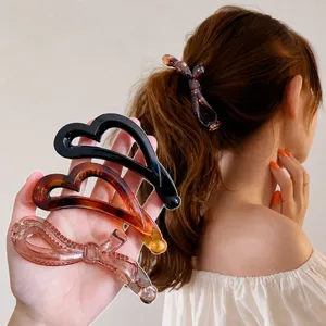 Banana hair clip ponytail holder resin hair claw set for thick hair styling accessories.