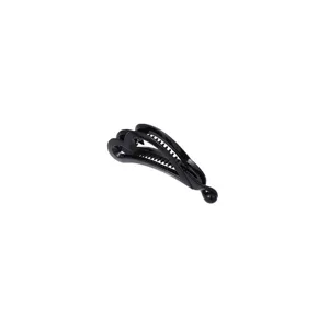 Black banana hair clip for women, elegant hair claw for ponytails and stylish updos.