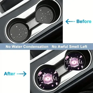 Silicone car cup holder coasters anti slip absorbent drink mats custom design interior decor