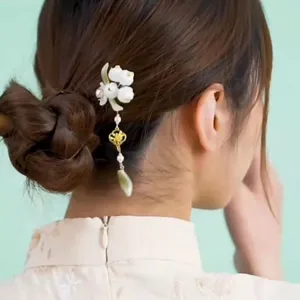Handgemachte Maiglöckchen Vintage Haarnadel traditioneller chinesischer Haarschmuck Detail