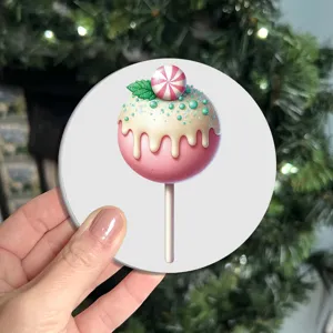 Dessous de plat en céramique de Noël résistant à la chaleur design gâteau festif