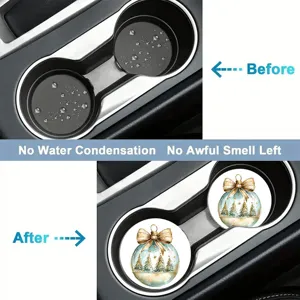 Kerst siliconen auto onderzetters antislip waterdichte bekerhouder matten decoratie