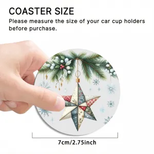 Kerstster auto ondersetzer antislip siliconen bekerhouder inzet 7cm diameter pad