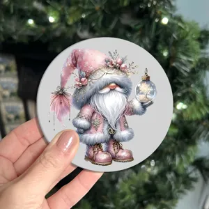 Pittura diamante 5D gnomo di Natale trapano rotondo fai da te adesivo d'arte decoro