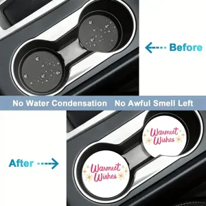 Sous-verres absorbants pour porte-gobelet de voiture au joli design, gardent propre.