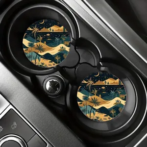 Sottobicchieri per auto tappetini assorbenti antiscivolo design notte nel deserto stellato