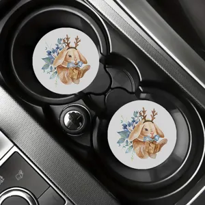 Set di sottobicchieri in pelle per auto, tappetino portabicchieri impermeabile antiscottatura.
