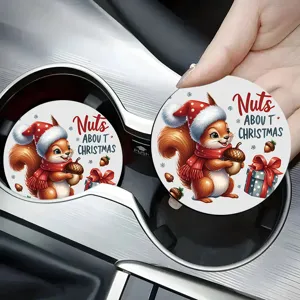 Weihnachten Auto Untersetzer Silikon Wasserdicht Hitzebeständig Kaffee Untersetzer Cartoon Tierdruck Untersetzer Für Auto Innen Dekoration