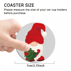 Christmas gnome car coaster 7cm diamond art painting cup mat holiday gift decor item