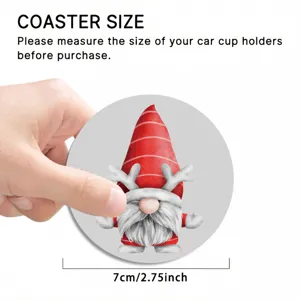 Christmas car coaster 7cm diamond painting kit cute gnome cup holder mat non-slip pad gift