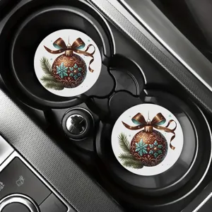 Weihnachten Auto Tassen Untersetzer, vintage Weihnachtskugel Muster für Innenraum.