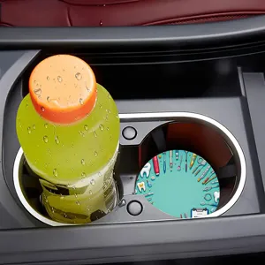 Bonito posavasos de coche con temática dental para decoración de interiores, material antideslizante.