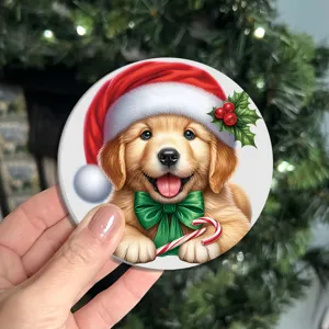 Sottobicchiere cucciolo di Natale festivo decorazione tavola tappetino impermeabile