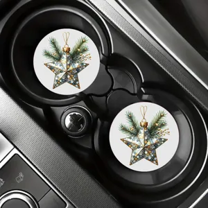 Set di sottobicchieri per portabicchieri auto di Natale motivo stella accessori interni auto