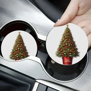 Noël Silicone Boisson Sous-Verres Absorbant Mignon Dessin Animé Fête Table Tasse Support Décoration Fournitures de Fête