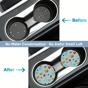 Posavasos para portavasos de coche absorbentes bonitos antideslizantes accesorios auto