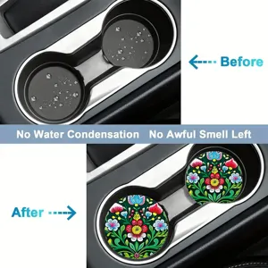 Silikon Auto Tasse Halter Untersetzer Blumen wasserdicht rutschfest Matte Schutz