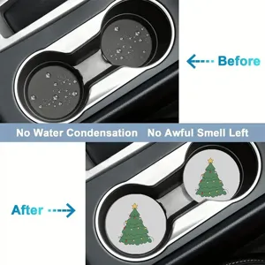 Kerst auto bekers onderzetter diatomeeënaarde absorberende mat antislip thermische pad