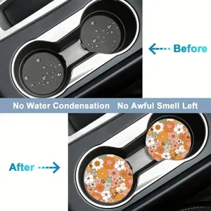 Sous-verres de porte-gobelet de voiture rétro tapis antidérapants absorbants pour décor.