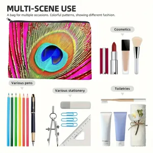 Gedetailleerd overzicht met multi-scene gebruik, capaciteit van canvas make-uptasje.