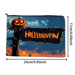 Halloween Kosmetikbeutel Reise Aufbewahrungstasche tragbarer Make-up Organizer Federmäppchen.