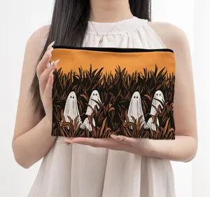 Halloween geest print make-up tas veelzijdige reizen cosmetische tas voor dames.