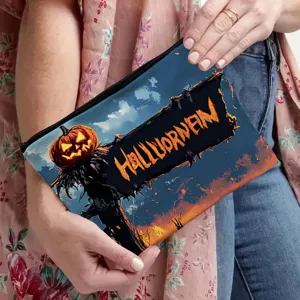 Halloween Kosmetiktasche tragbare Reise Make-up Tasche süßer Kürbis Reißverschluss Organizer