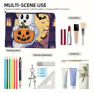 Halloween bedruckte Kosmetiktasche Reißverschluss Etui für Schreibwaren und Make-up.