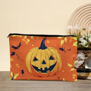 Halloween Kürzen Kosmetiktasche mit Reißverschluss, tragbare Aufbewahrungstasche für Reisen.