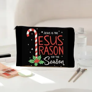 Weihnachtliches Design Kosmetiktasche, tragbare Make-up Tasche für Reisen und Lippenstifte.