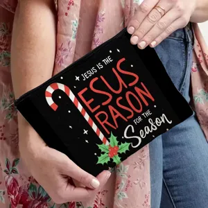 Weihnachtliche Kosmetiktasche tragbare Make-up Tasche mit Reißverschluss für Damen Reise Aufbewahrung