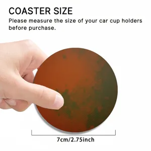 Car cup holder coaster with 7cm diameter, non-slip circular design for auto interior decor.
