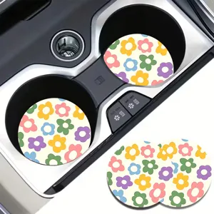 Simpatici sottobicchieri per auto in silicone, tappetini rotondi antiscivolo per tazze da caffè.
