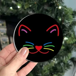 Silicone cute cat coaster heat resistant non-slip table mat for home kitchen dining decor
