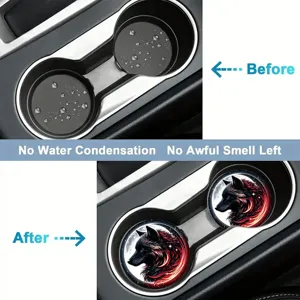 Car Cup Holder Coasters Silicone Absorbent Insulated Pads for Auto Interior Decor