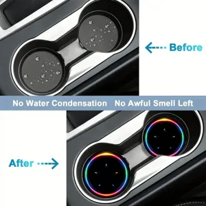 Silicone car cup holder coaster anti-slip waterproof mat for automotive interior accessories.