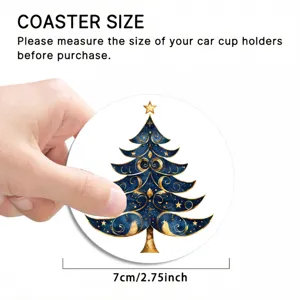 Christmas tree car cup coaster anti-slip mat 7cm diameter universal auto interior accessory