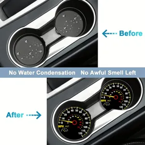 Sous-verres de porte-gobelet de voiture en silicone tapis antidérapant accessoires set