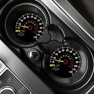 Support de verre de voiture en silicone design tachymètre tapis antidérapant boisson