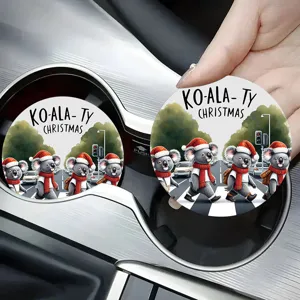 Weihnachts Auto Tassenuntersetzer mit süßem Koala Design für die Innenausstattung