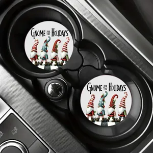 Weihnachts Wichtel Auto Untersetzer Set, dekorative saugfähige Getränkehalter Untersetzer für PKW.