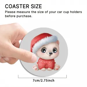 Natale orso polare auto tazza sottobicchiere 7cm assorbente ceramica decorazione casa