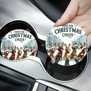 Weihnachtliche Auto Tassenhalter Untersetzer süße Hunde Keramik Untersetzer für Autodeko.