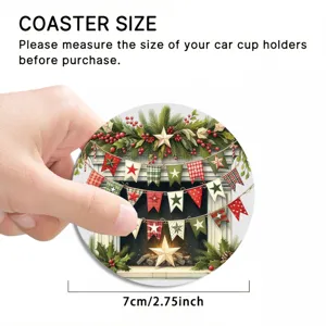 Bellissimo sottobicchiere auto natale silicone supporto tazza tappetino decorazione 7cm